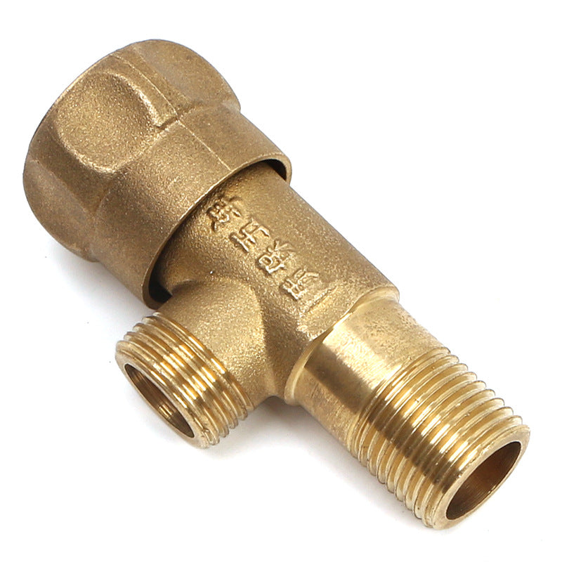 Brass thickened triangle valve 4-point toilet universal eight-figure water heater basin switch valve triangle valve water stop valve