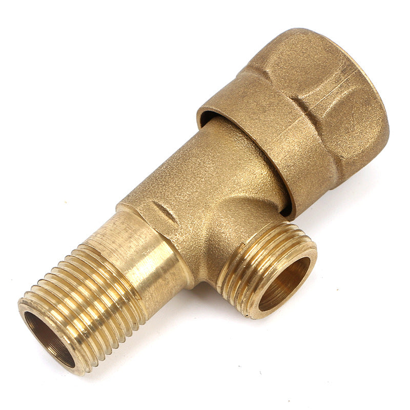 Brass thickened triangle valve 4-point toilet universal eight-figure water heater basin switch valve triangle valve water stop valve