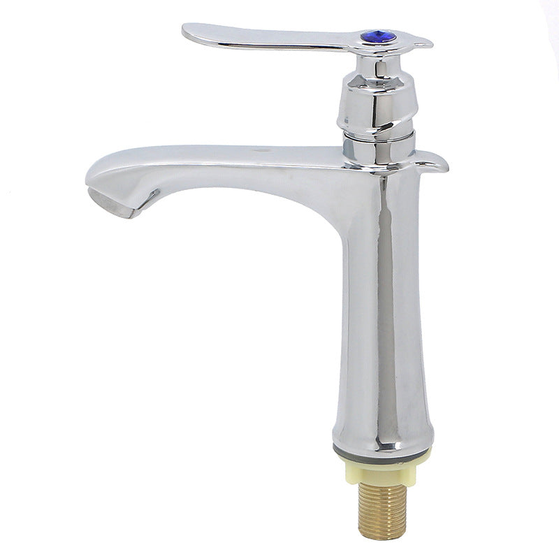 Factory direct power plating household single hole single cold water faucet bathroom washbasin basin basin faucet