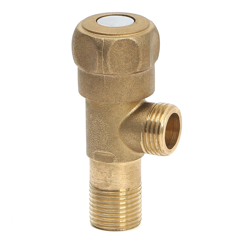 Brass thickened triangle valve 4-point toilet universal eight-figure water heater basin switch valve triangle valve water stop valve