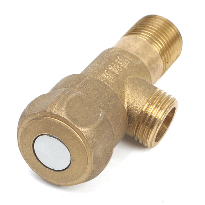 Brass thickened triangle valve 4-point toilet universal eight-figure water heater basin switch valve triangle valve water stop valve