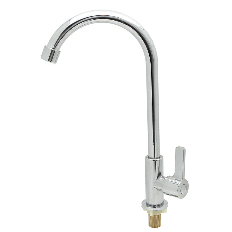 Vertical stainless steel single cold dish basin ball faucet gripo ng kusina ball bearing core copper core quick-open faucet