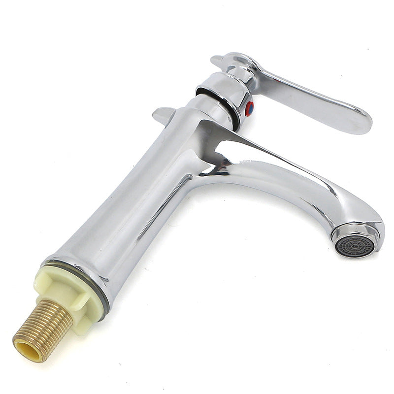 Factory direct power plating household single hole single cold water faucet bathroom washbasin basin basin faucet